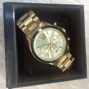 Gold big face Michael Kors watch